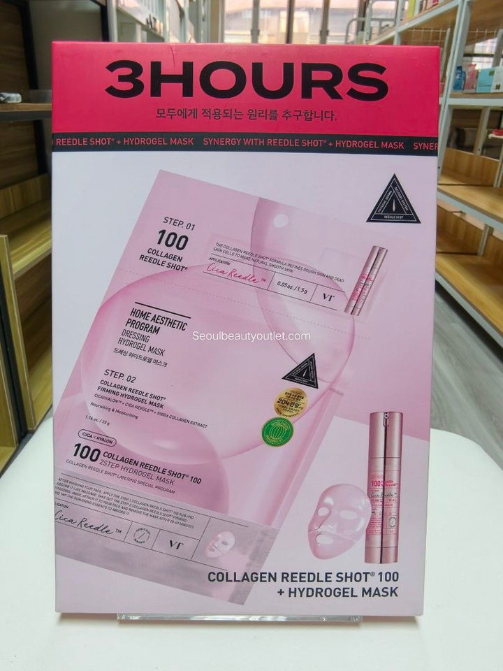 VT 3HOURS COLLAGEN REEDLE SHOT 2STEP HYDROGEL MASK 韓國 原廠正貨