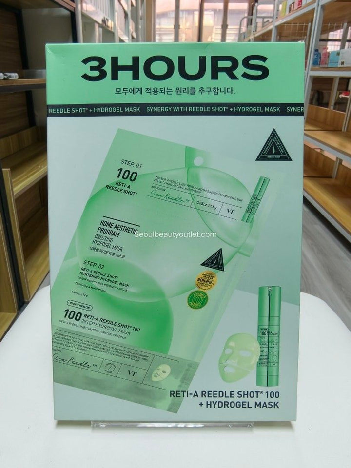 VT 3HOURS RETI-A REEDLE SHOT 2STEP HYDROGEL MASK 韓國 原廠正貨