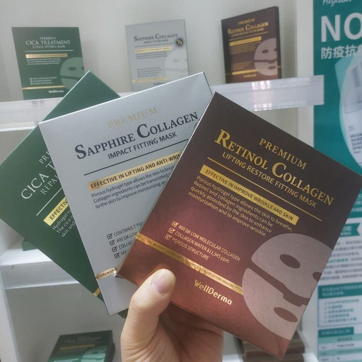 WellDerma SAPPHIRE/ RETINOL/ CICA 面膜 套装(4片) 韓國 No.1 Collagen 面膜