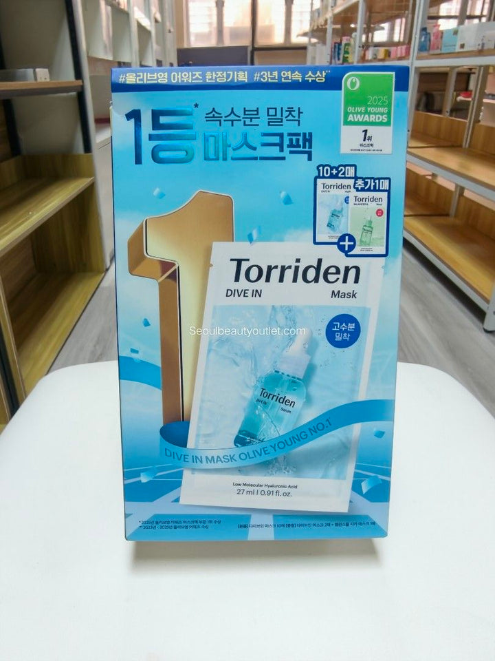 Torriden DIVE IN MASK x 13ea 2025 OLIVE YOUNG AWARDS NO.1 韓國 原廠正貨
