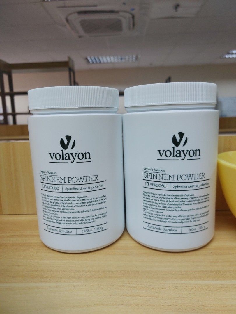 ✨現貨✨韓國 Volayon 美容粉末面膜類別銷量第一🔥 現貨 超大容量裝Spinem Powder登場! 降溫 鎮靜 毛孔護理 史特藍藻
