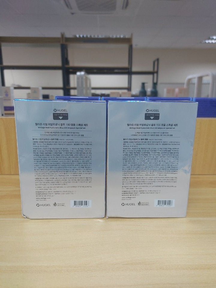 ✨現貨✨韓國 WELLAGE REAL HYALURONIC BLUE AMPOULE 100mm+75mm